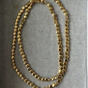 Corso Elegant Gold Necklace with Spherical Beads and Polished Surface